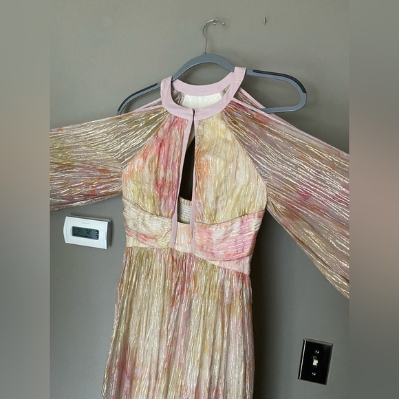 BL^NK LONDON Elegant Formal Multicolor Metallic Maxi Dress Size Small - Picture 5 of 10